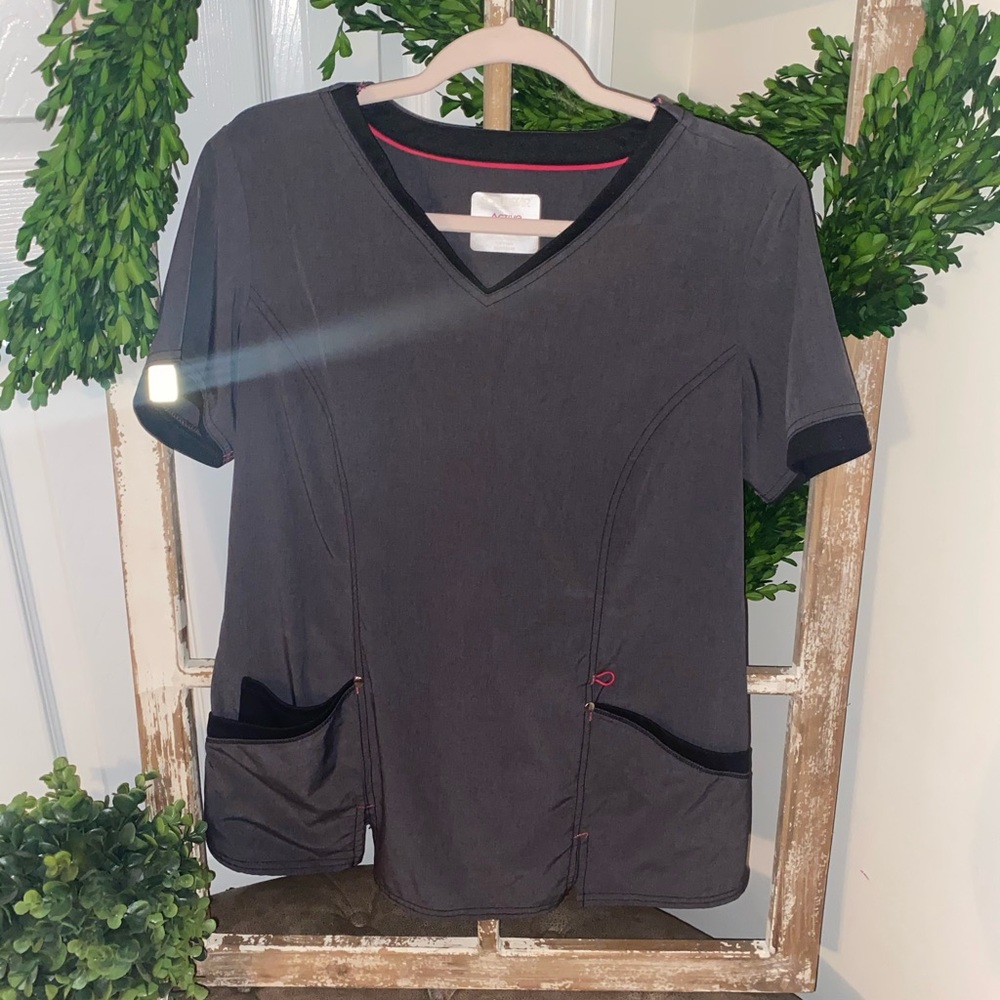 Medium grey scrub top